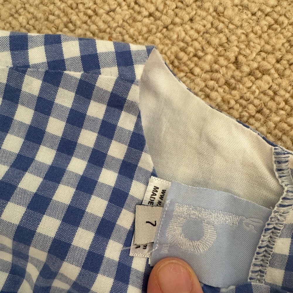 bella bliss Blue Gingham Kids Dress - Picture 2 of 4